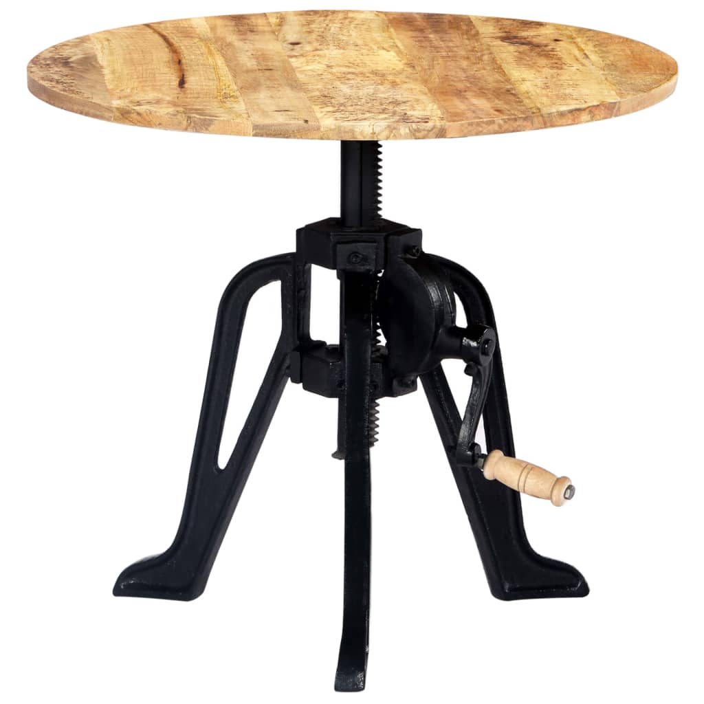 vidaXL Beistelltisch 60×(46-63) cm Massivholz Mango und Gusseisen