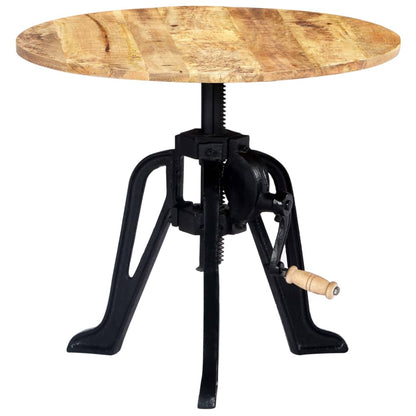 vidaXL Beistelltisch 60×(46-63) cm Massivholz Mango und Gusseisen