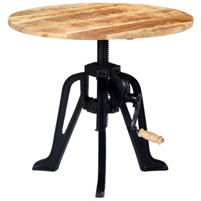 vidaXL Beistelltisch 60×(46-63) cm Massivholz Mango und Gusseisen