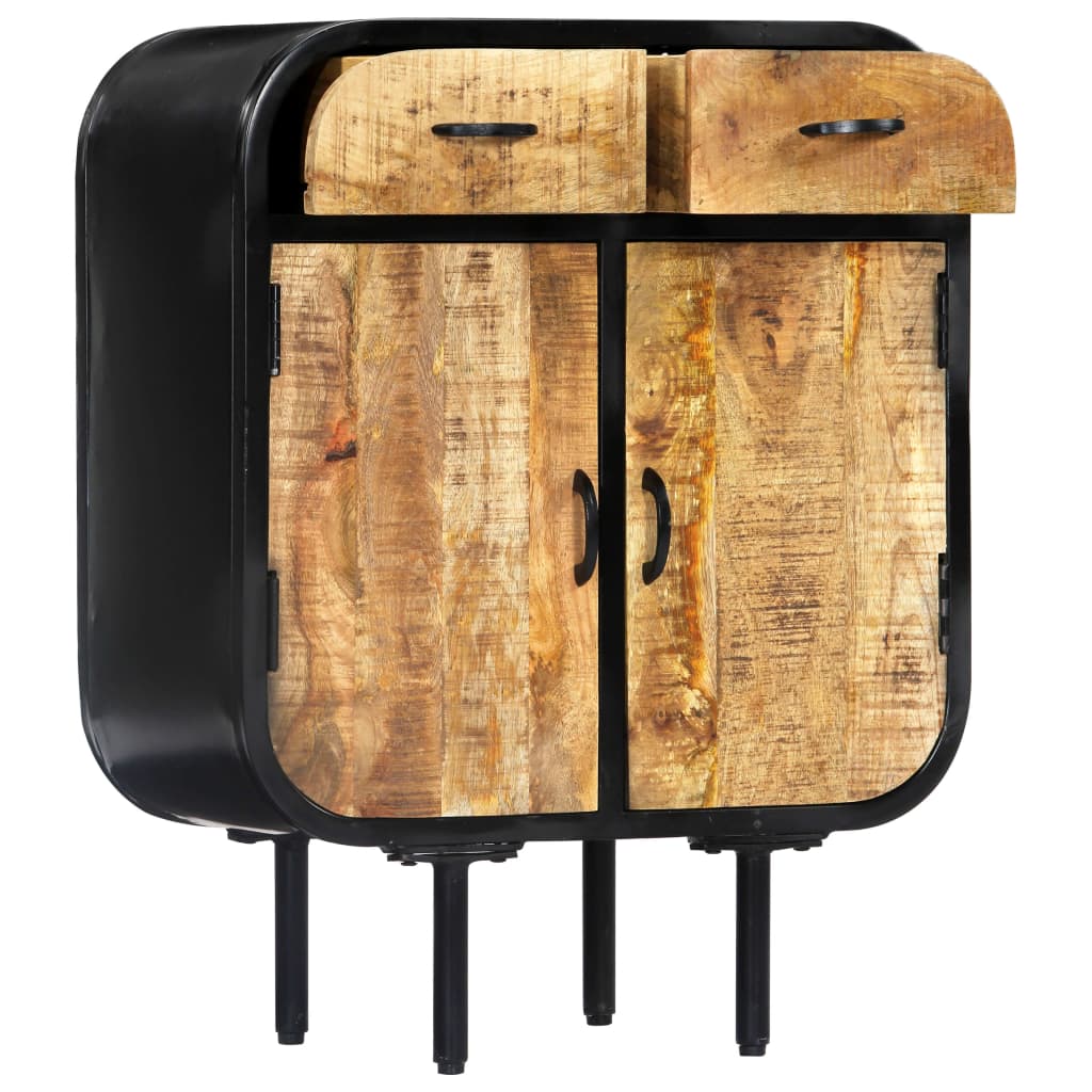 vidaXL Buffet 60x30x75 cm Bois de manguier massif et fer