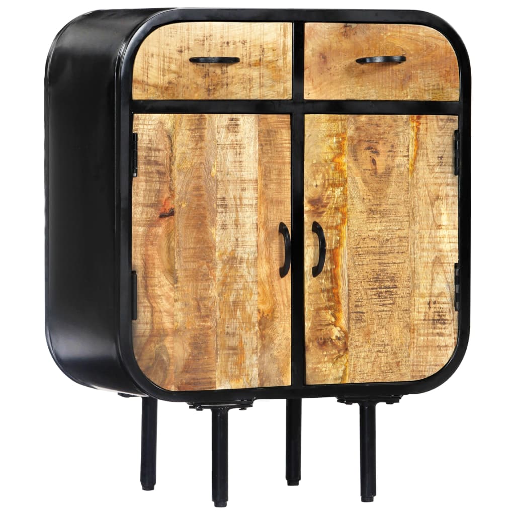 vidaXL Buffet 60x30x75 cm Bois de manguier massif et fer