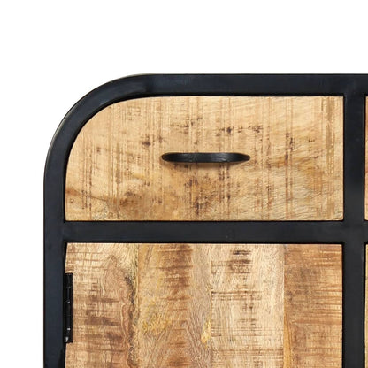 vidaXL Buffet 60x30x75 cm Bois de manguier massif et fer