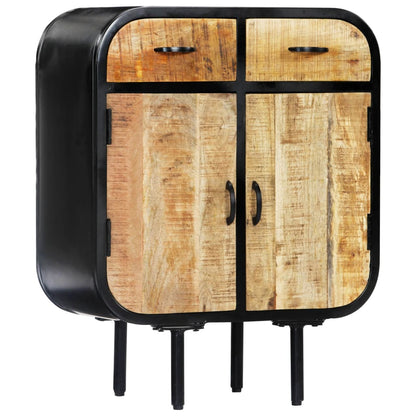 vidaXL Buffet 60x30x75 cm Bois de manguier massif et fer