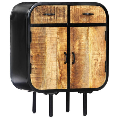 vidaXL Buffet 60x30x75 cm Bois de manguier massif et fer