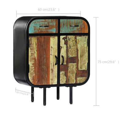 vidaXL Bahut 60x30x75 cm Bois de récupération massif