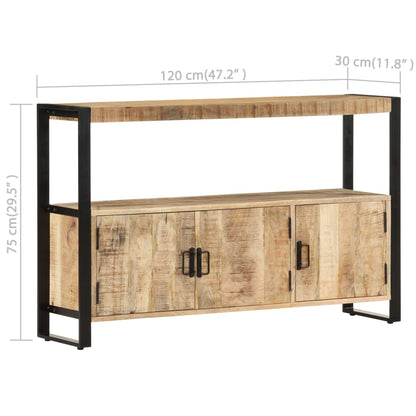 vidaXL Meuble d'appoint 120x30x75 cm Bois de manguier massif