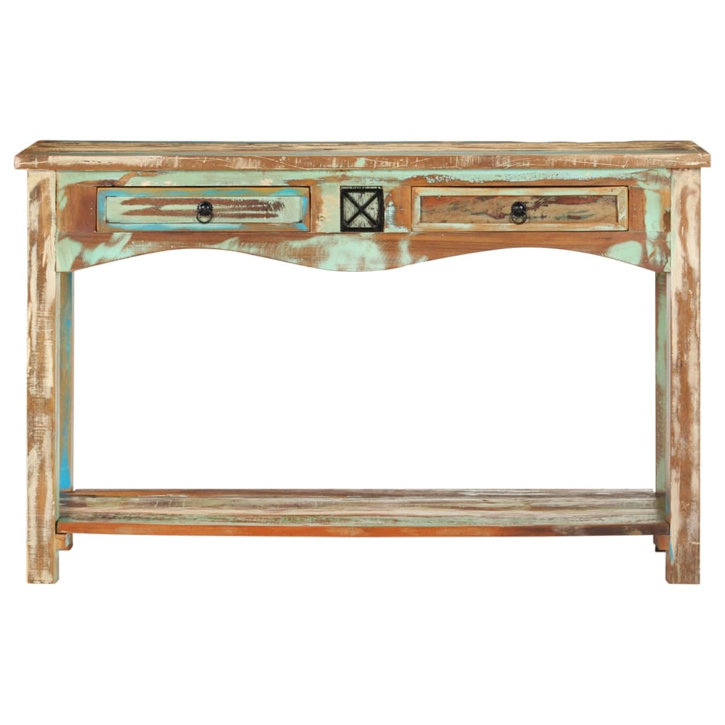 vidaXL Konsolentisch 120x40x75 cm Altholz Massiv