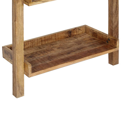 vidaXL Leiterregal Braun 75x37x205 cm Massivholz Mango