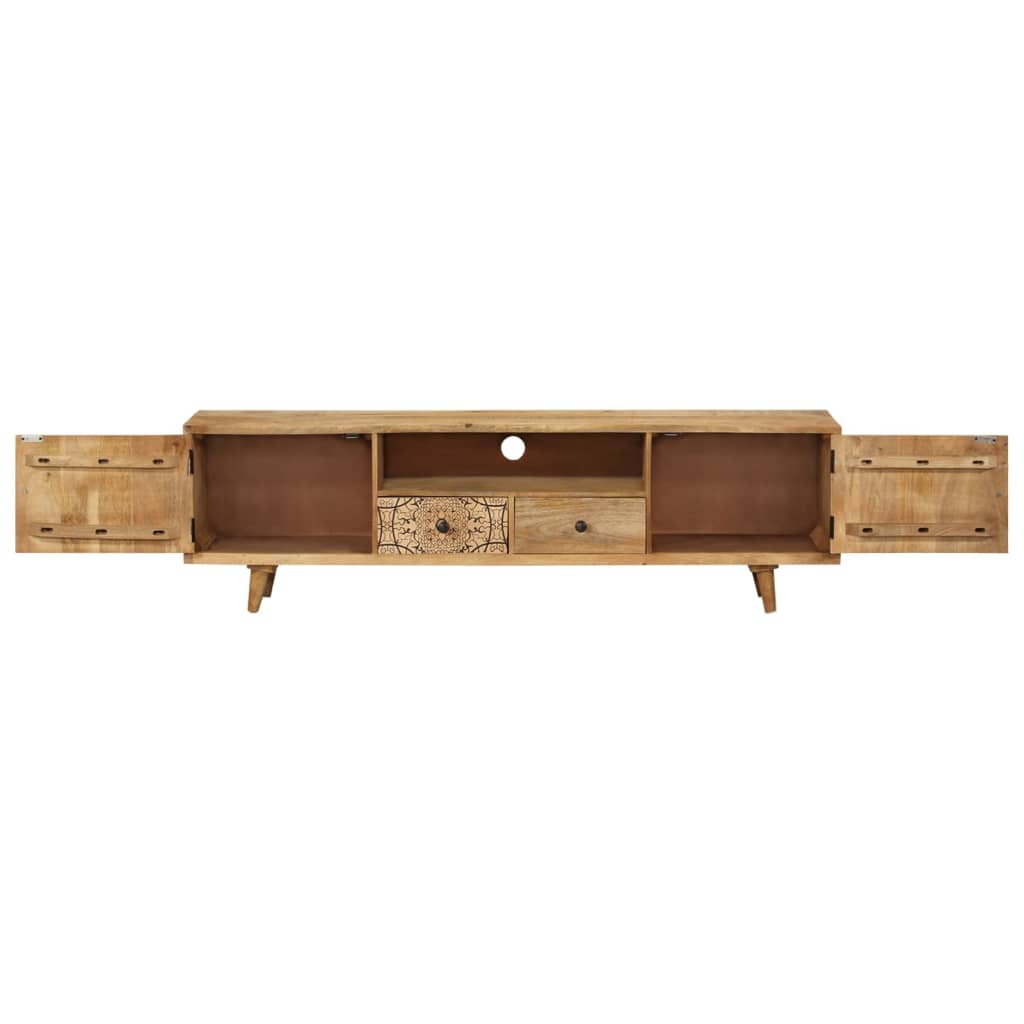 vidaXL Meuble TV 140x30x40 cm Bois de manguier massif