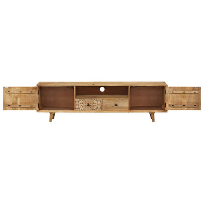 vidaXL Meuble TV 140x30x40 cm Bois de manguier massif