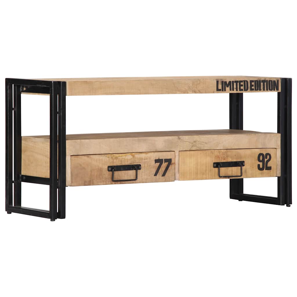 vidaXL Meuble TV 100x30x45 cm Bois de manguier massif