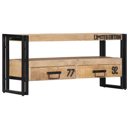 vidaXL Meuble TV 100x30x45 cm Bois de manguier massif
