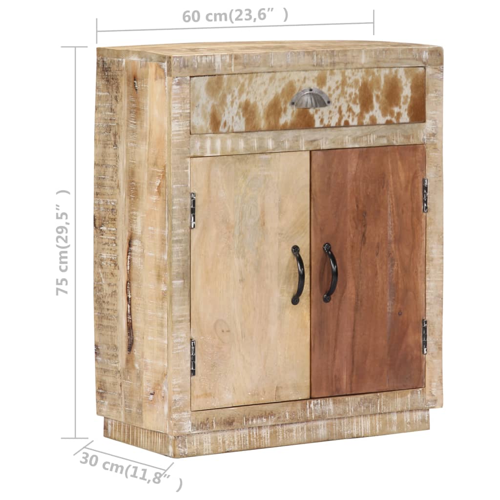 vidaXL Buffet 60x30x75 cm Bois de manguier massif
