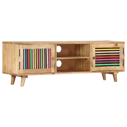 vidaXL Meuble TV 120x30x40 cm Bois de manguier massif
