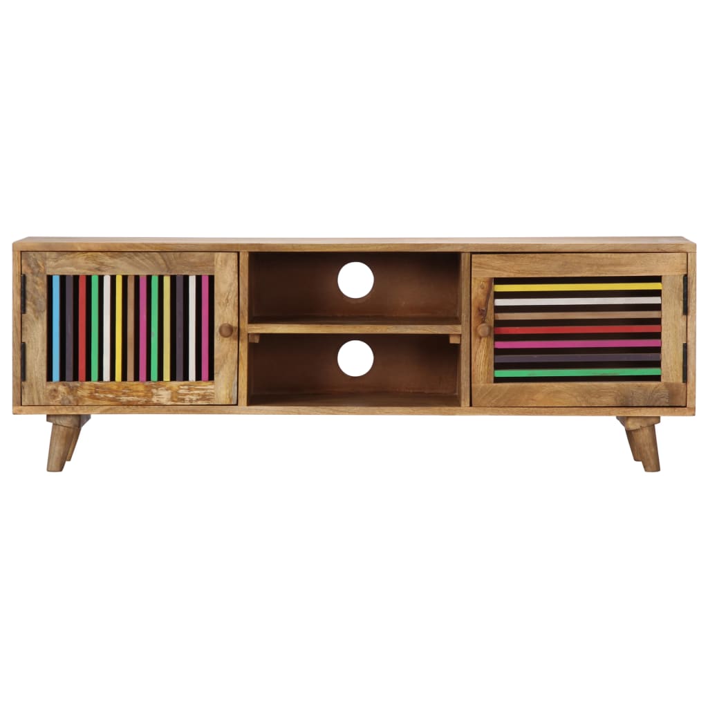 vidaXL Meuble TV 120x30x40 cm Bois de manguier massif