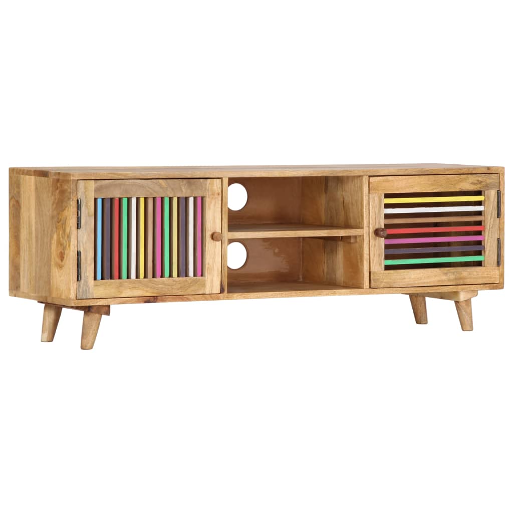 vidaXL Meuble TV 120x30x40 cm Bois de manguier massif