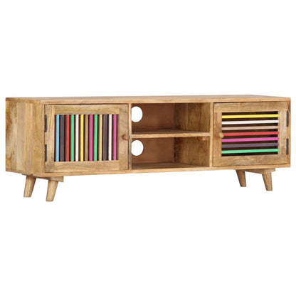 vidaXL Meuble TV 120x30x40 cm Bois de manguier massif