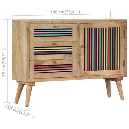vidaXL Buffet 100x30x75 cm Bois de manguier massif