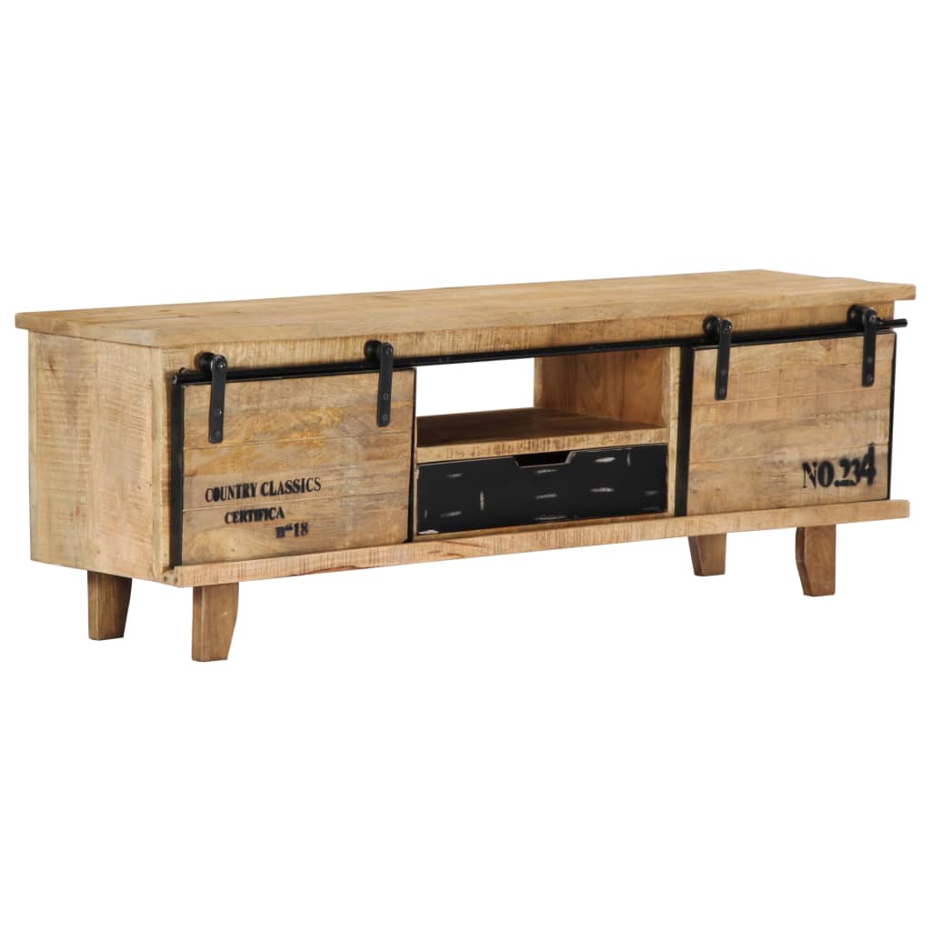 vidaXL Meuble TV 120x30x40 cm Bois de manguier massif