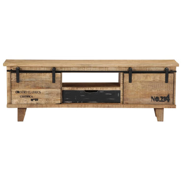 vidaXL Meuble TV 120x30x40 cm Bois de manguier massif