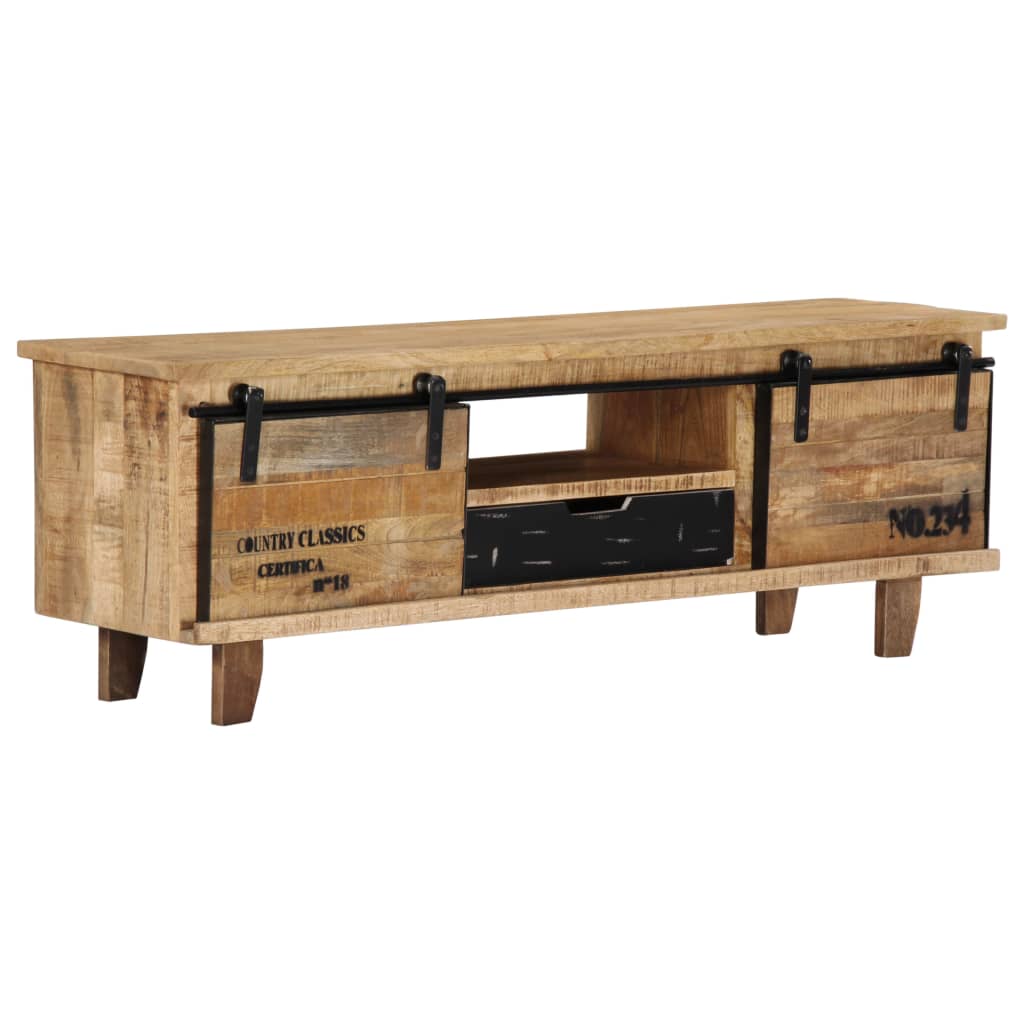 vidaXL Meuble TV 120x30x40 cm Bois de manguier massif