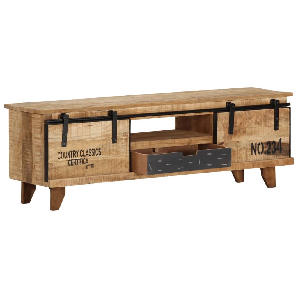 vidaXL Meuble TV 120x30x40 cm Bois de manguier massif