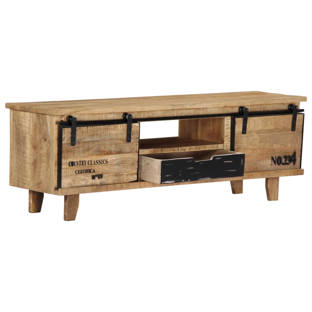 vidaXL Meuble TV 120x30x40 cm Bois de manguier massif