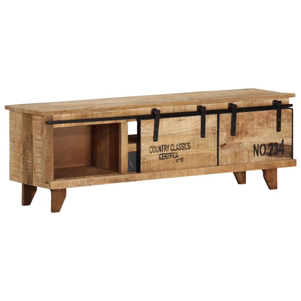 vidaXL Meuble TV 120x30x40 cm Bois de manguier massif
