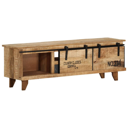 vidaXL Meuble TV 120x30x40 cm Bois de manguier massif