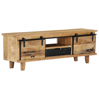 vidaXL Meuble TV 120x30x40 cm Bois de manguier massif