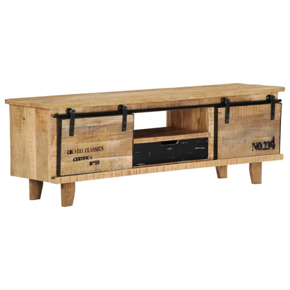 vidaXL Meuble TV 120x30x40 cm Bois de manguier massif