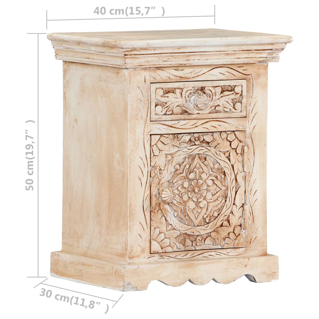 vidaXL Nachttisch 40x30x50 cm Massivholz Mango