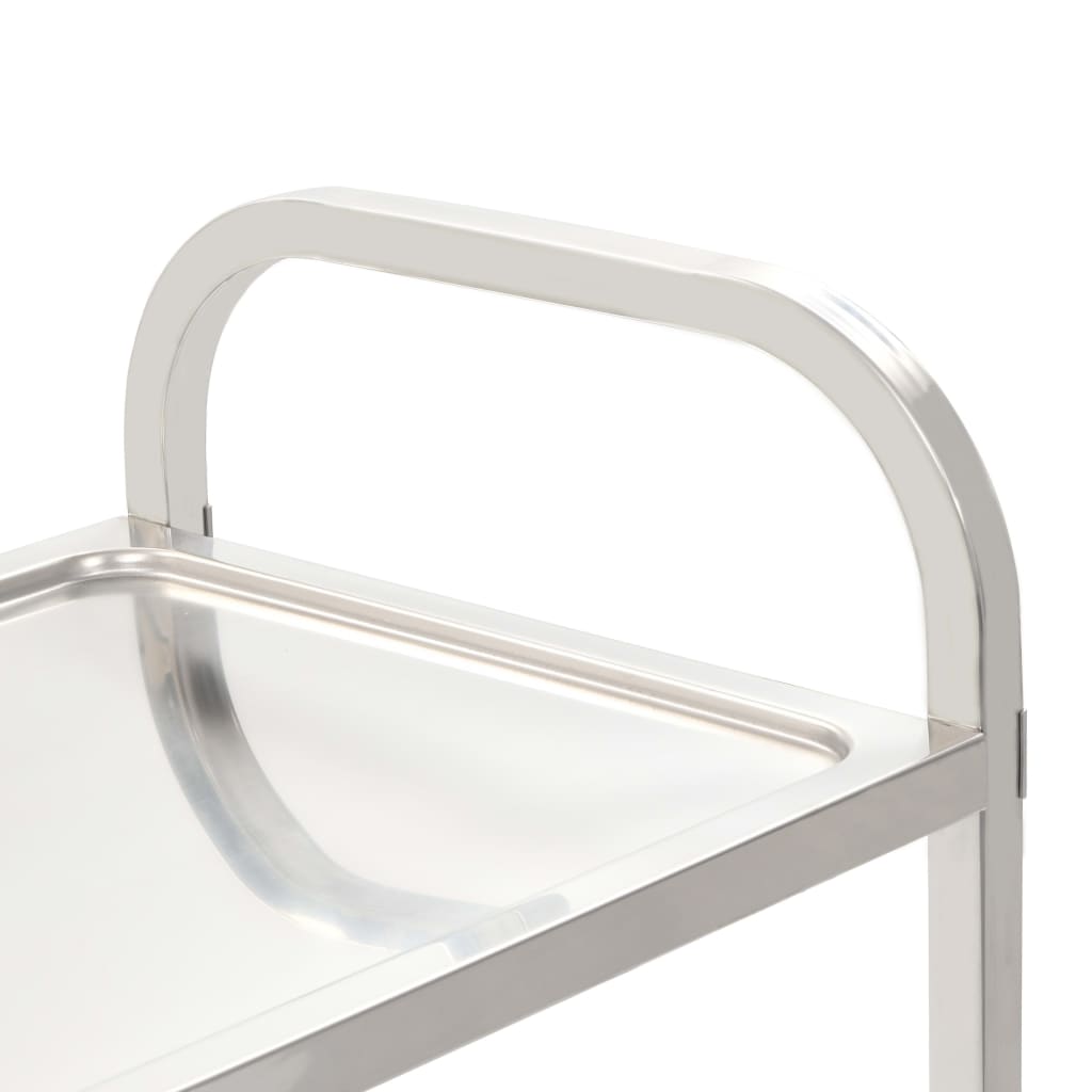vidaXL 5-Stufiger Servierwagen 107 x 55 x 147 cm Edelstahl