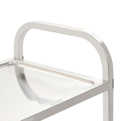 vidaXL 5-Stufiger Servierwagen 107 x 55 x 147 cm Edelstahl