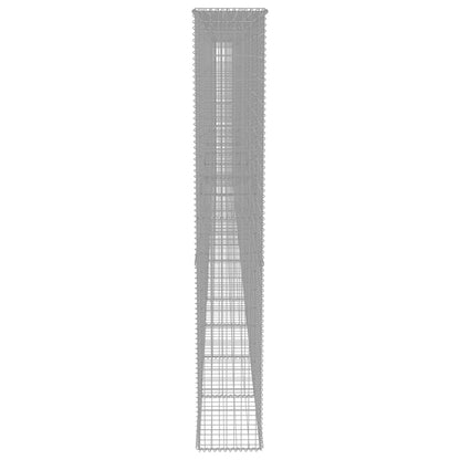 vidaXL Gabionenwand mit Abdeckung Verzinkter Stahl 900×50×200 cm