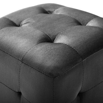 vidaXL Tables de chevet 2 pcs Noir 30x30x30 cm Velours