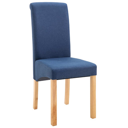 vidaXL Esszimmerstühle 4 Stk. Blau Stoff