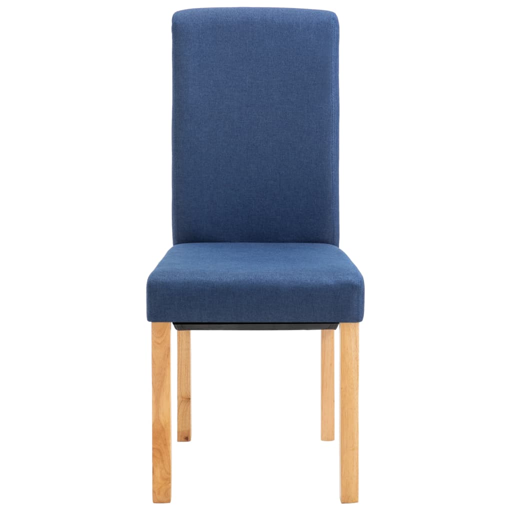 vidaXL Esszimmerstühle 4 Stk. Blau Stoff