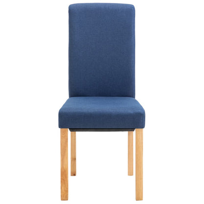 vidaXL Esszimmerstühle 4 Stk. Blau Stoff
