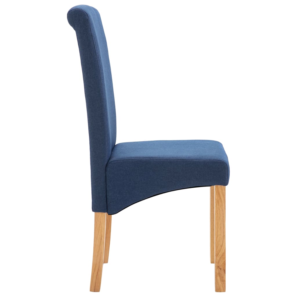 vidaXL Esszimmerstühle 4 Stk. Blau Stoff