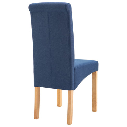 vidaXL Esszimmerstühle 4 Stk. Blau Stoff