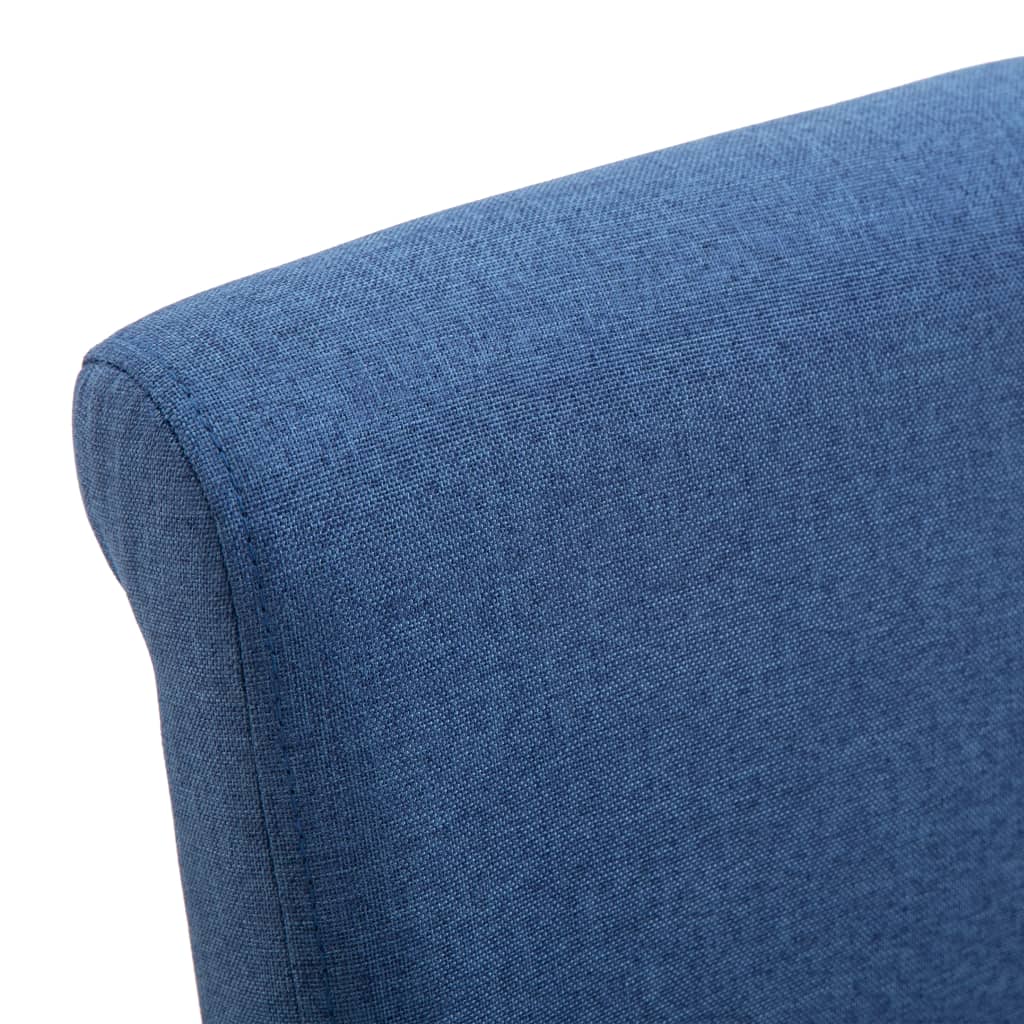 vidaXL Esszimmerstühle 4 Stk. Blau Stoff