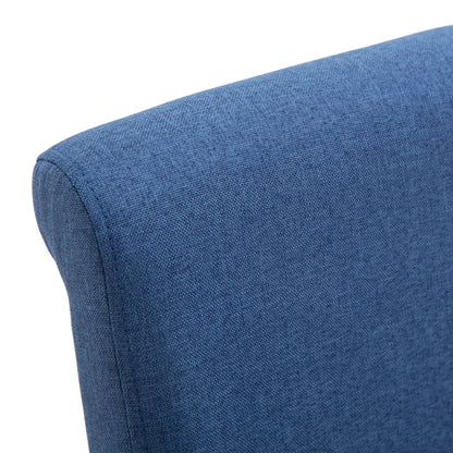 vidaXL Esszimmerstühle 4 Stk. Blau Stoff