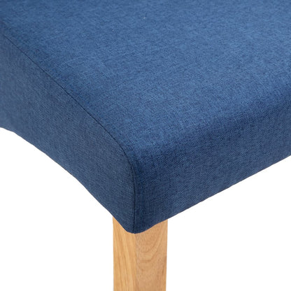 vidaXL Esszimmerstühle 4 Stk. Blau Stoff