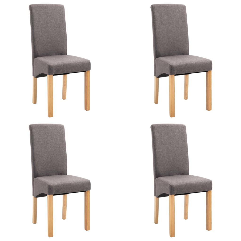 vidaXL Chaises de salle à manger 4 pcs Taupe Tissu