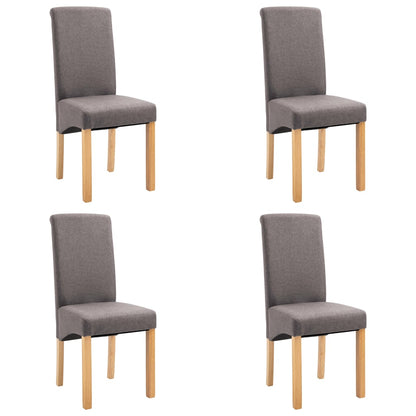 vidaXL Chaises de salle à manger 4 pcs Taupe Tissu