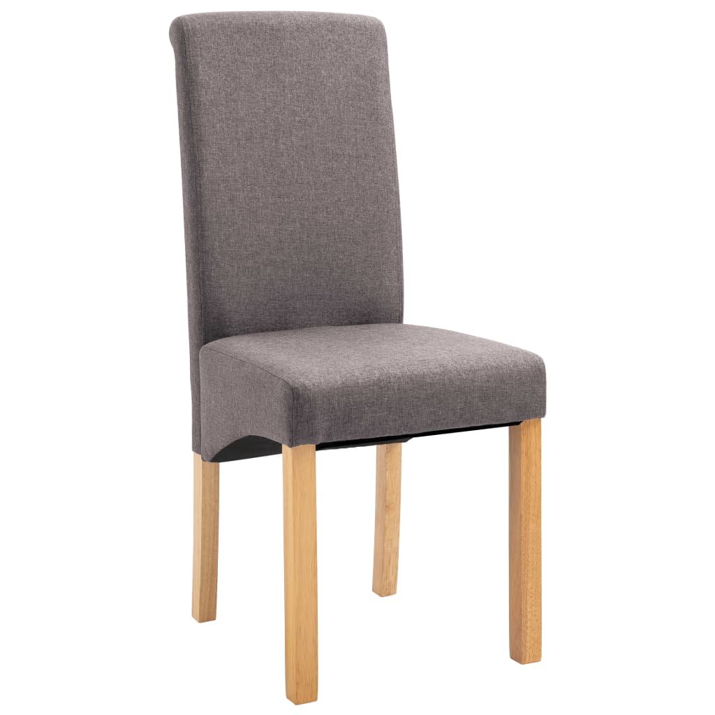 vidaXL Chaises de salle à manger 4 pcs Taupe Tissu