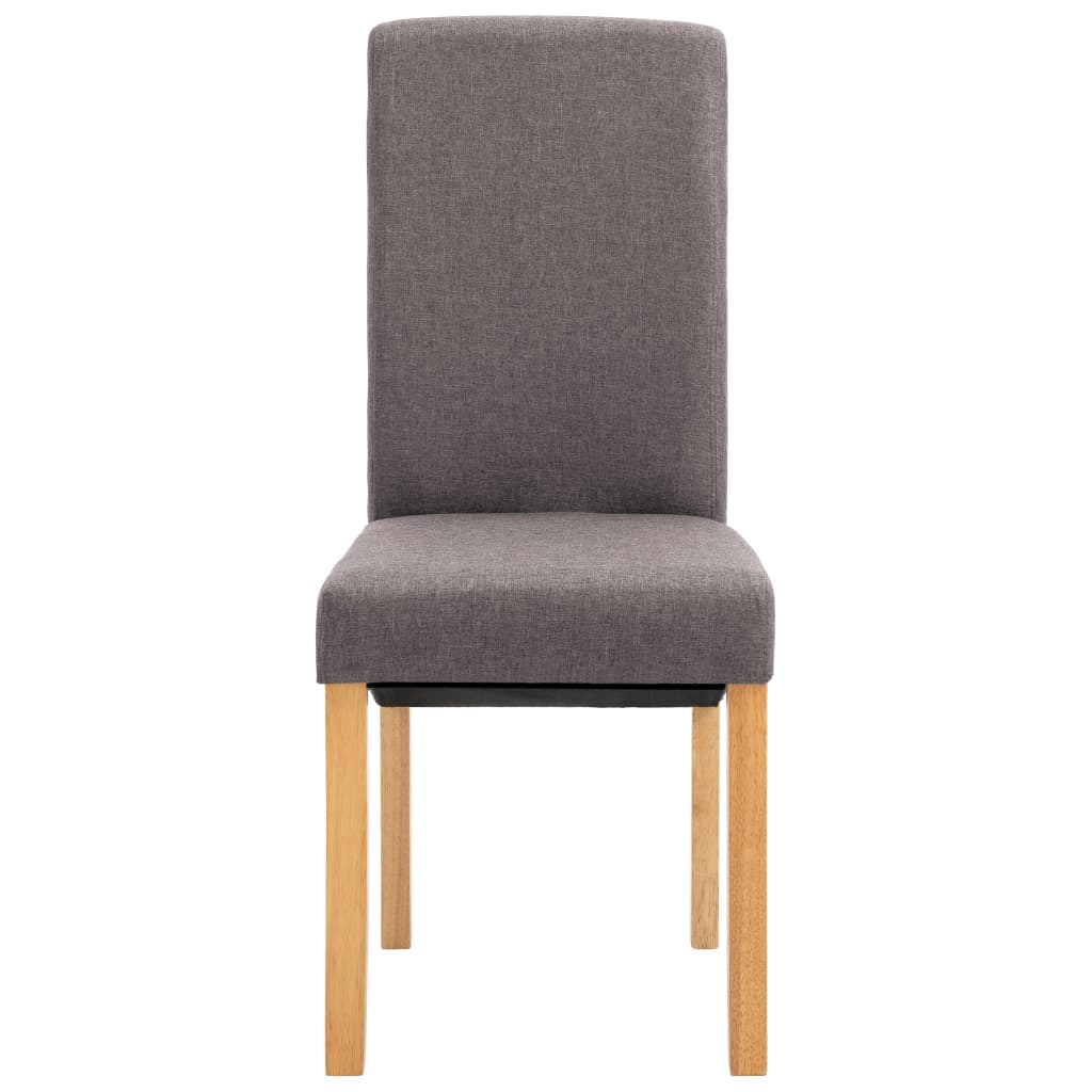 vidaXL Chaises de salle à manger 4 pcs Taupe Tissu