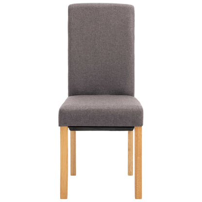 vidaXL Chaises de salle à manger 4 pcs Taupe Tissu