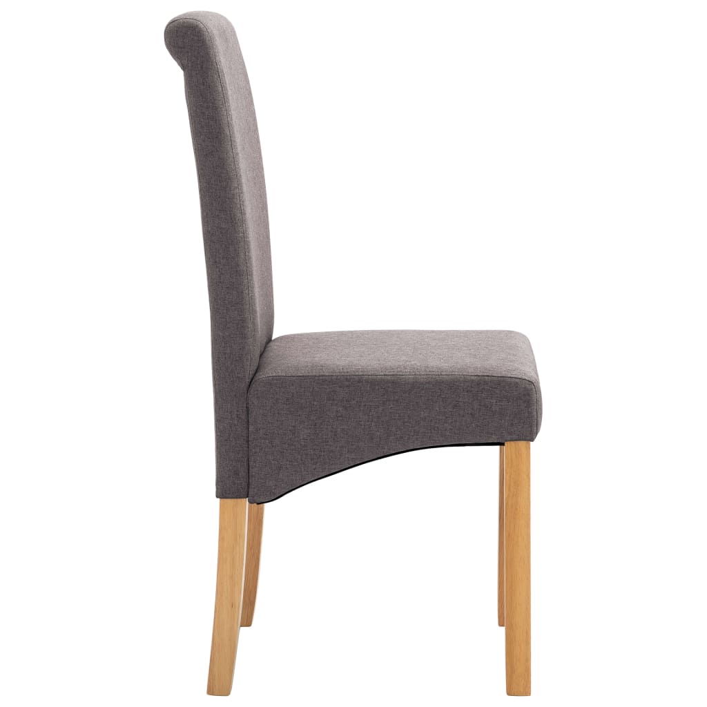 vidaXL Chaises de salle à manger 4 pcs Taupe Tissu